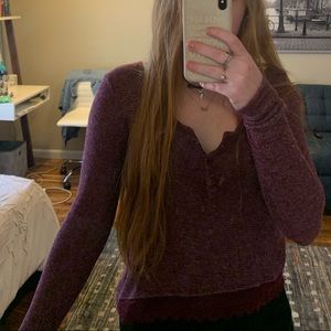 hollister long sleeved sweater